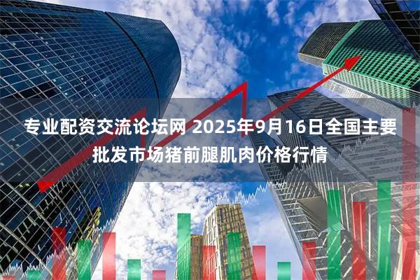 专业配资交流论坛网 2025年9月16日全国主要批发市场猪前腿肌肉价格行情